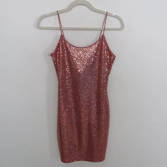 y2k glitter dress Y2k Sequin Disco Sleeveless Party Dress main image 0